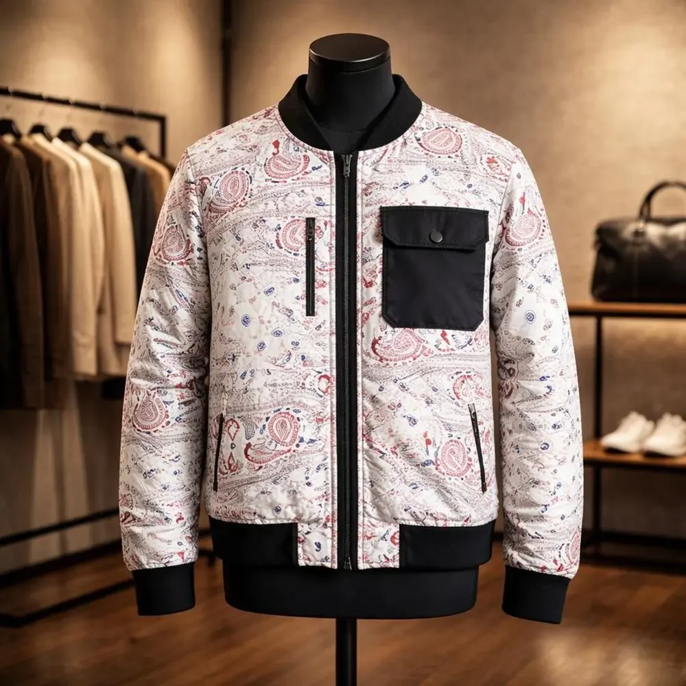 Levi's Diamond Quilted Jacket Paisley Bandana Print XL NWT Sport Jacket,